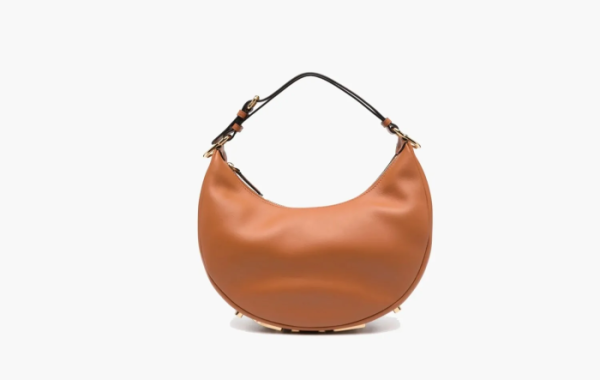 Fendi Fendigraphy Small Leather Bag Caramel Brown 