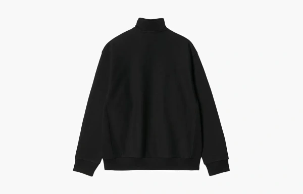 Carhartt WIP Half Zip American Script Sweatshirt Black 
