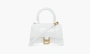 Balenciaga Hourglass Handdbag Embossed White 