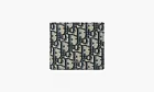 Dior Compact Wallet Dior Oblique Jacquard Beige and Black