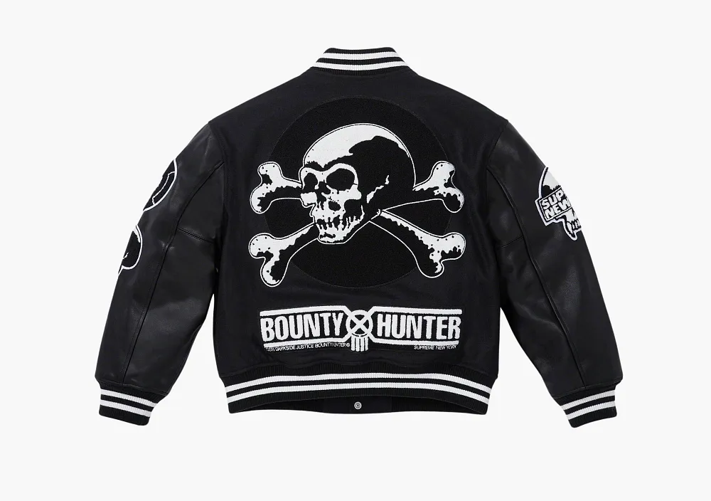 Supreme x Bounty Hunter Varsity Jacket Black