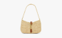 Saint Laurent Le 5 A 7 Mini Hobo Bag in Raffia "Natural/Brick" 