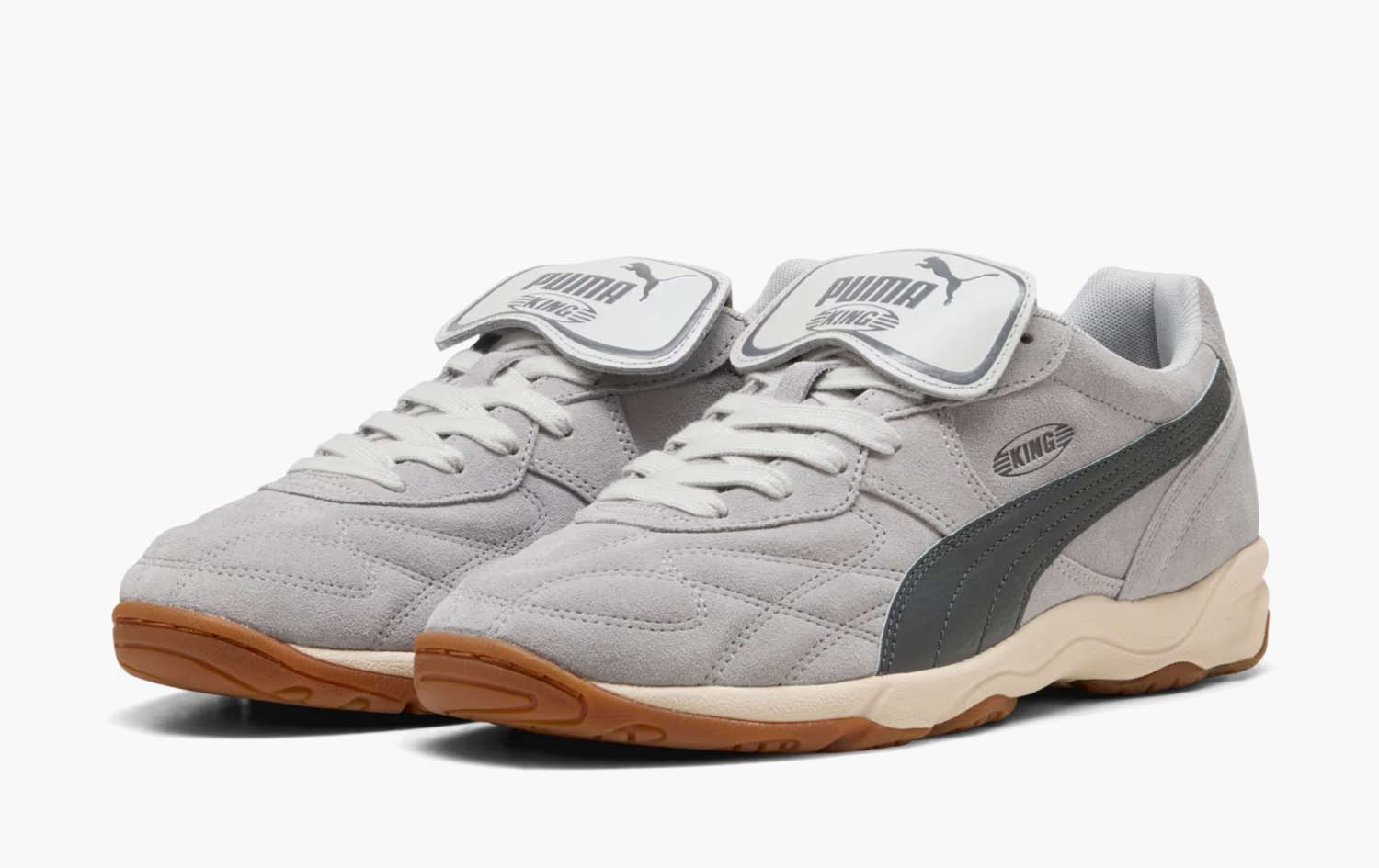 Puma King Indoor Suede "Grey Echo Alpine Snow" 