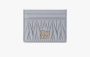 Miu Miu Matelassé Nappa Leather Card Holder "Pearl Gray" 