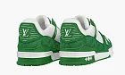 Louis Vuitton Trainer Green Monogram Denim White