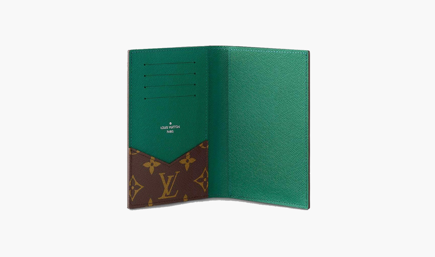 Louis Vuitton Passport Cover Monogram Macassar Canvas "Vert" 