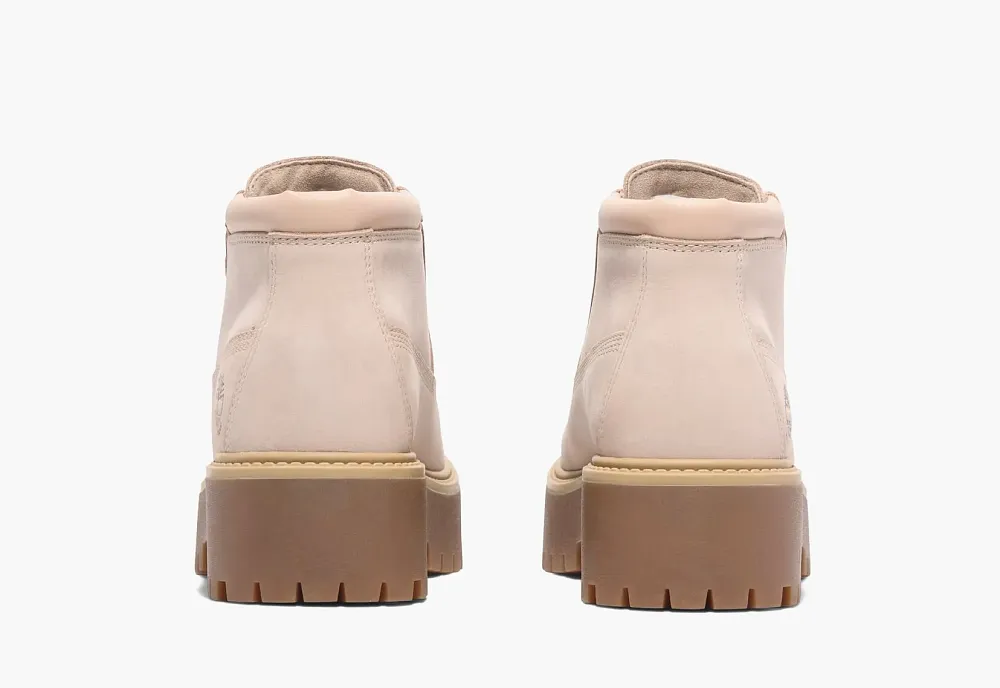 Timberland Stone Street Mid Lace Up Waterproof Boot WMNS Light Beige Nubuck