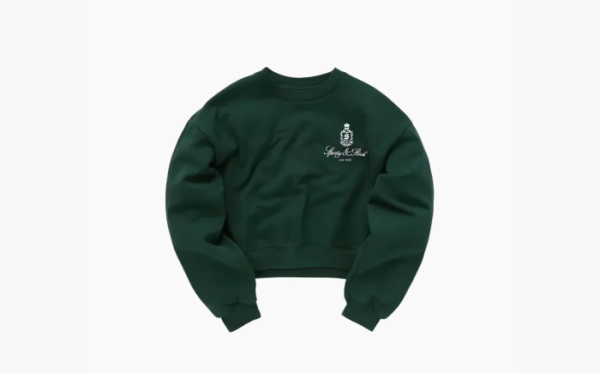 Sporty & Rich Vendome Logo-print Cotton Sweatshirt Dark Green 