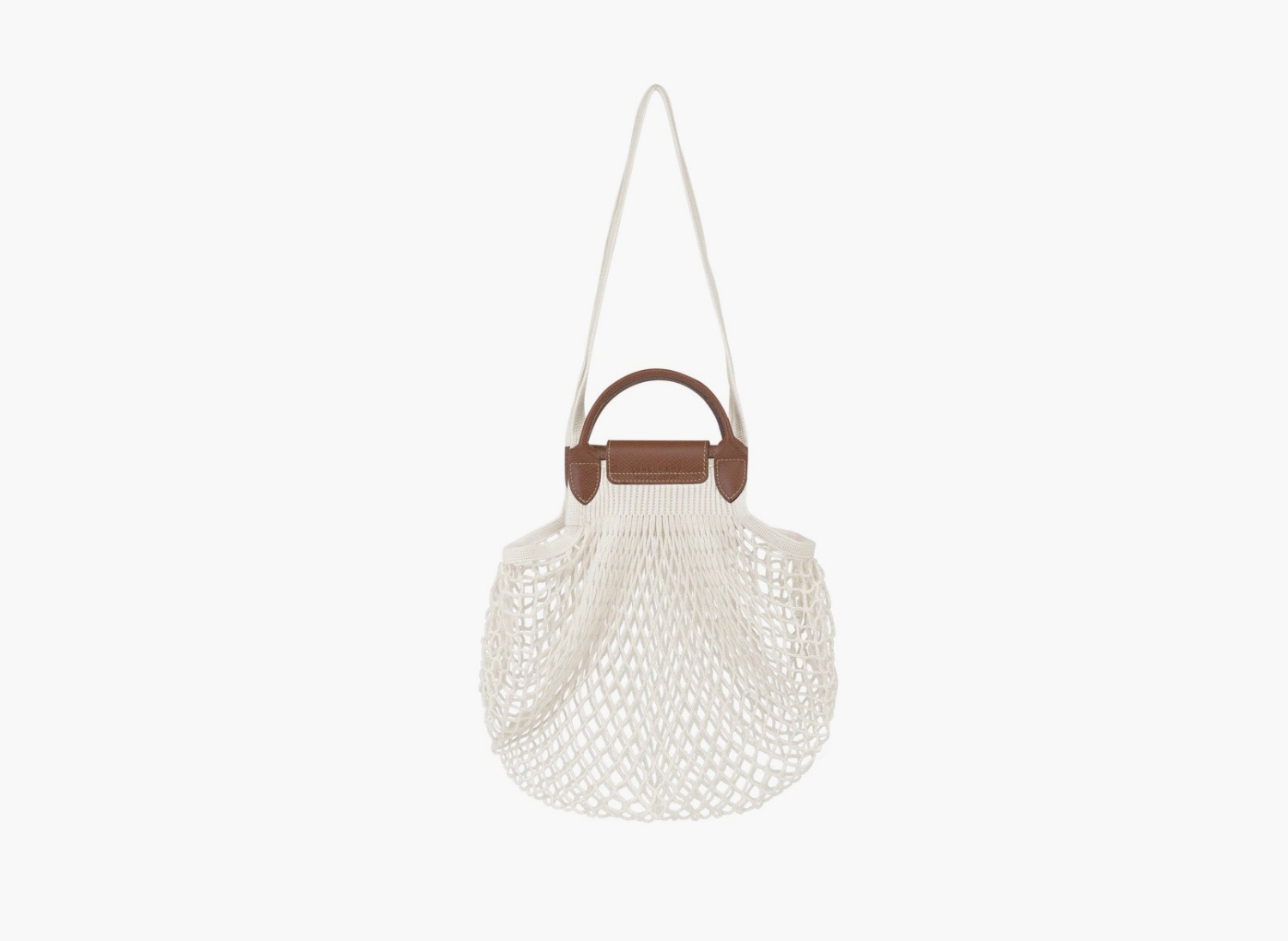 Longchamp Le Pliage Filet Top Handle Bag "Ecru" 