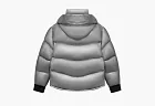 New Balance Cropped Hooded Down Jacket Silver
