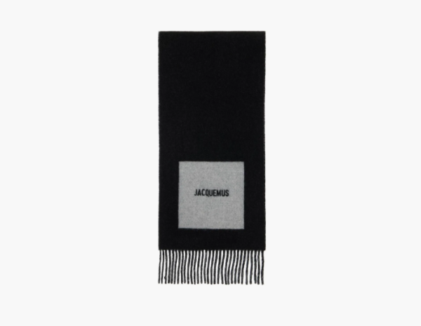 Jacquemus La Casa The Round Square Scarf Black 