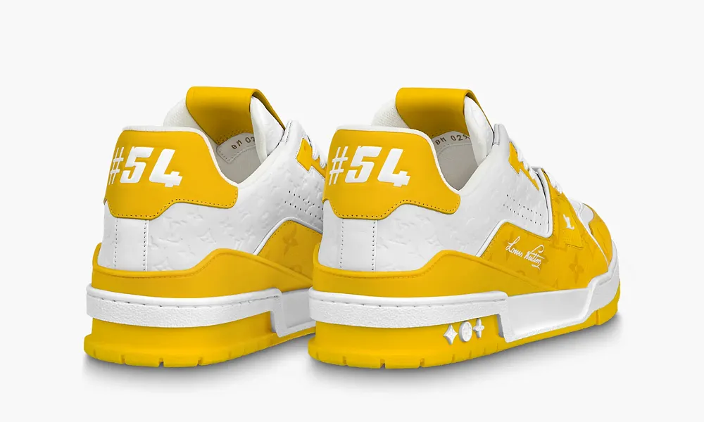 Louis Vuitton Lv Trainer White Yellow Monogram