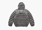 Supreme Micro Down Half Zip Hooded Pullover Silver