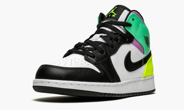 Air Jordan 1 Mid GS Pastel Black Toe 