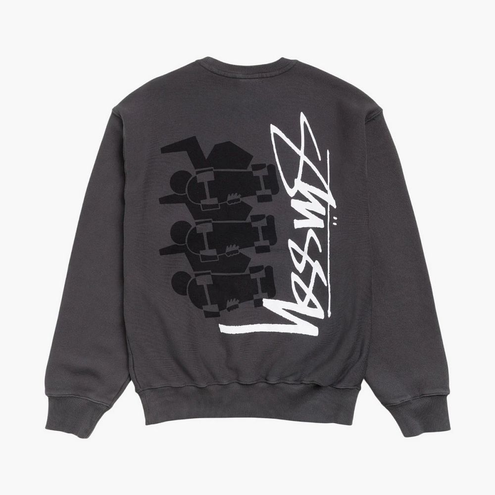 Stussy Skate Stack Crew Faded Black