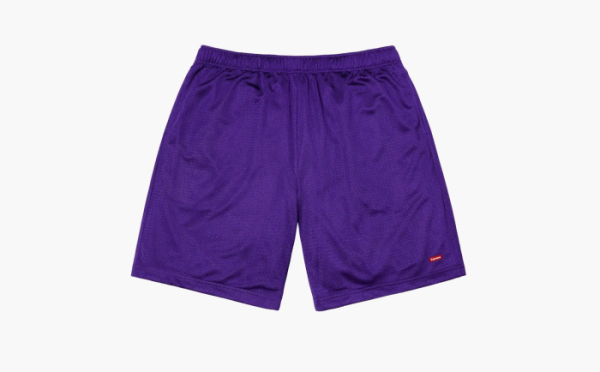 Supreme Small Box Baggy Mesh Short  Purple 