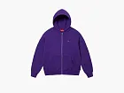 Supreme Small Box Zip Up Hooded Sweatshirt Purple