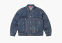 Supreme Studded Seam Denim Trucker Jacket  "Blue" 