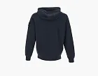 Stone Island Organic Cotton Fleece Hooded Sweatshirt with Drawstring Hood and Zip Navy Blue