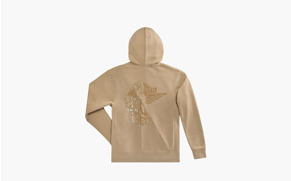 Travis Scott Cactus Jack x Jordan Pullover Hoodie Khaki / University Red