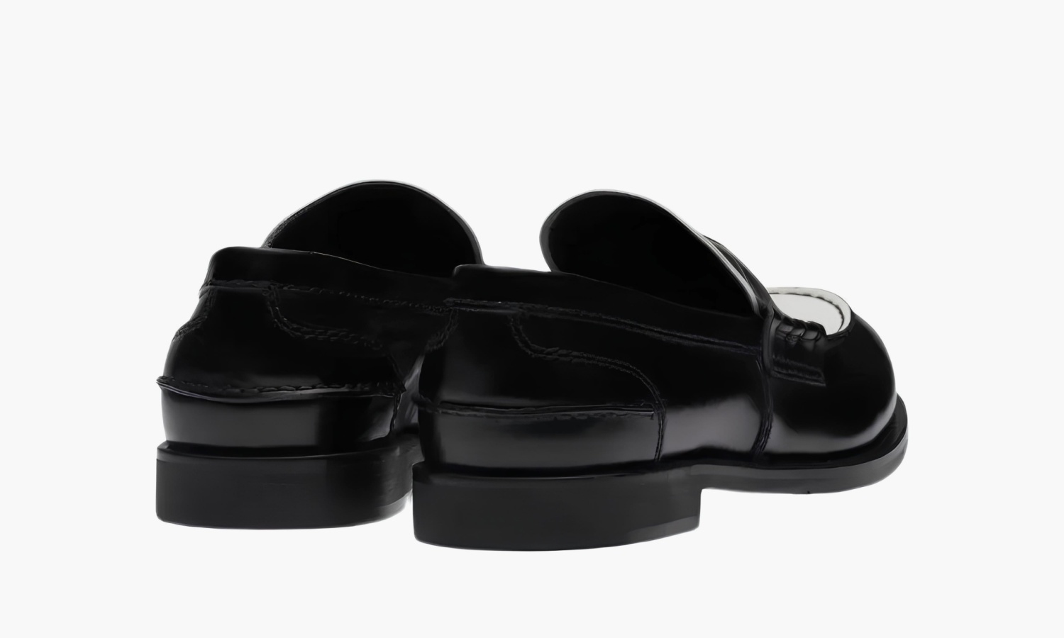 Miu Miu Leather Loafers "White Black" 