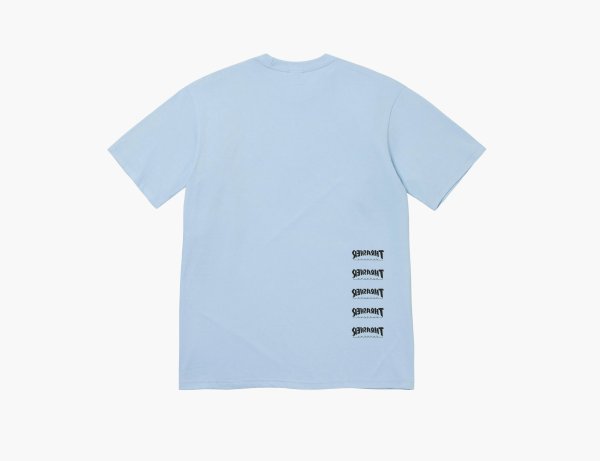 Supreme x Thrasher Back Tail Tee Powder Blue 