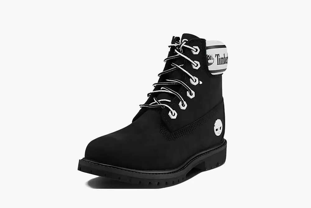 Timberland 6 Inch Premium LF WMNS Black Nubuck Logo