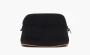 HERMES Bolide Canvas Bowling Bag Canvas Bag Storage Bag Black 