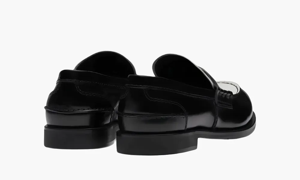Miu Miu Leather Loafers White Black
