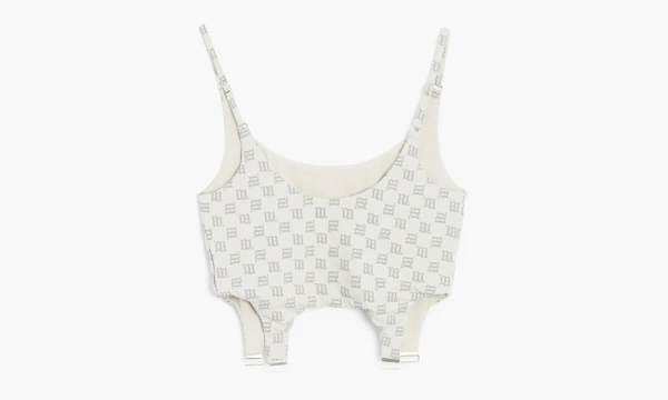 Misbhv Lingerie Monogram Reflective Spaghetti Top Grey 