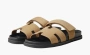 Hermes Chypre Slide Slippers Men Brown 
