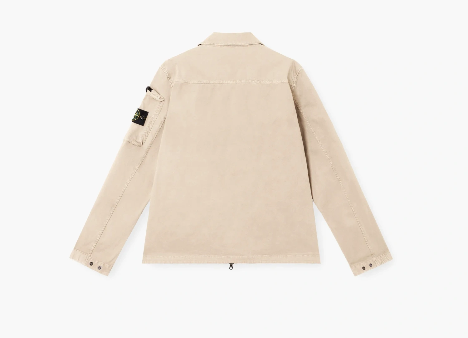 Stone Island Overshirt with Zip Fastening Desert 
