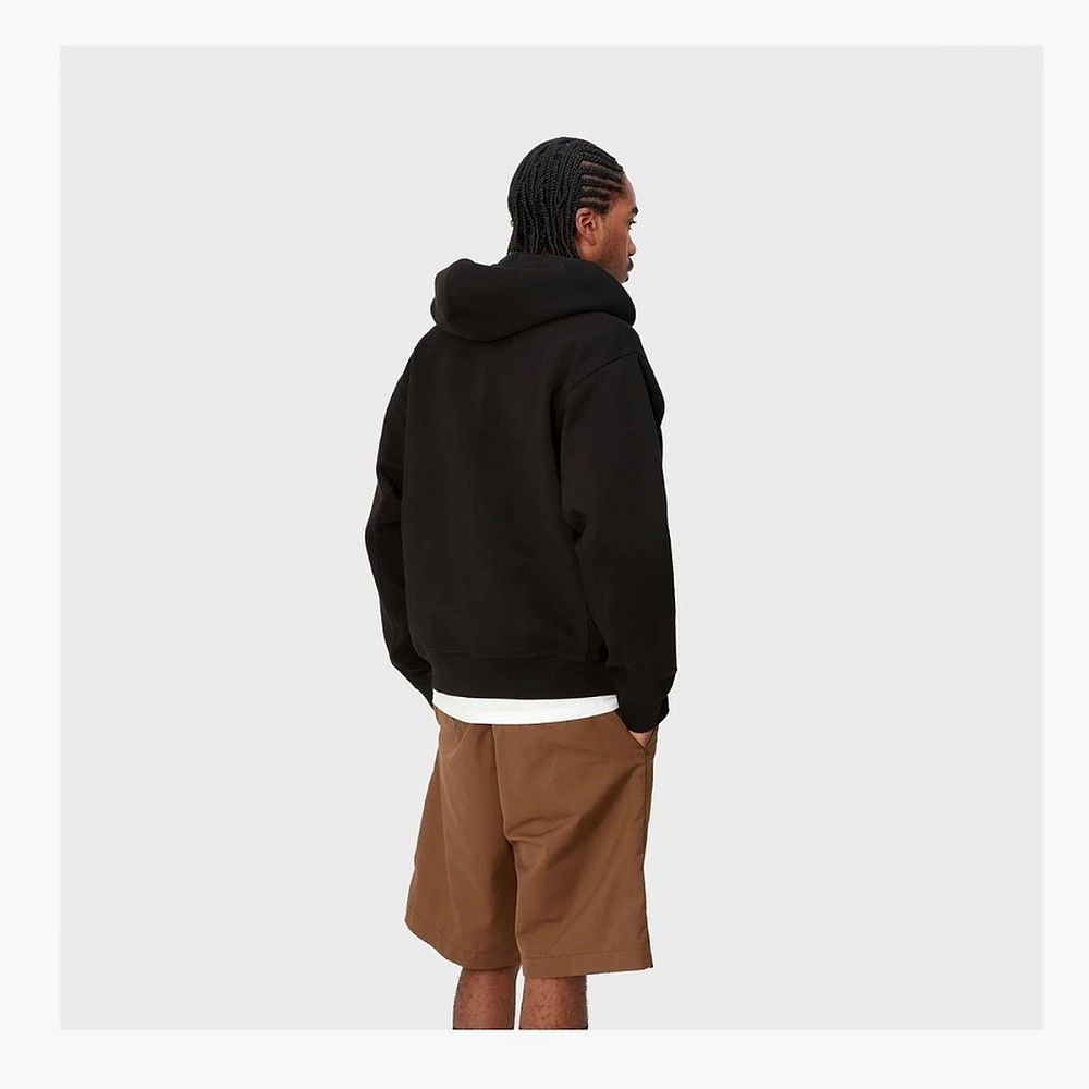Carhartt WIP Hooded American Script Zip Jacket Black
