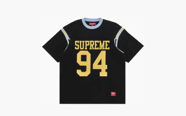 Supreme Split Short-Sleeve Football Top Black  Supreme Split Short-Sleeve Football Top Black