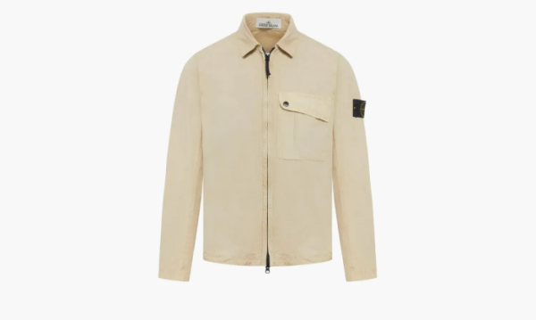 Stone Island Cotton Zipped Jacket Beige 