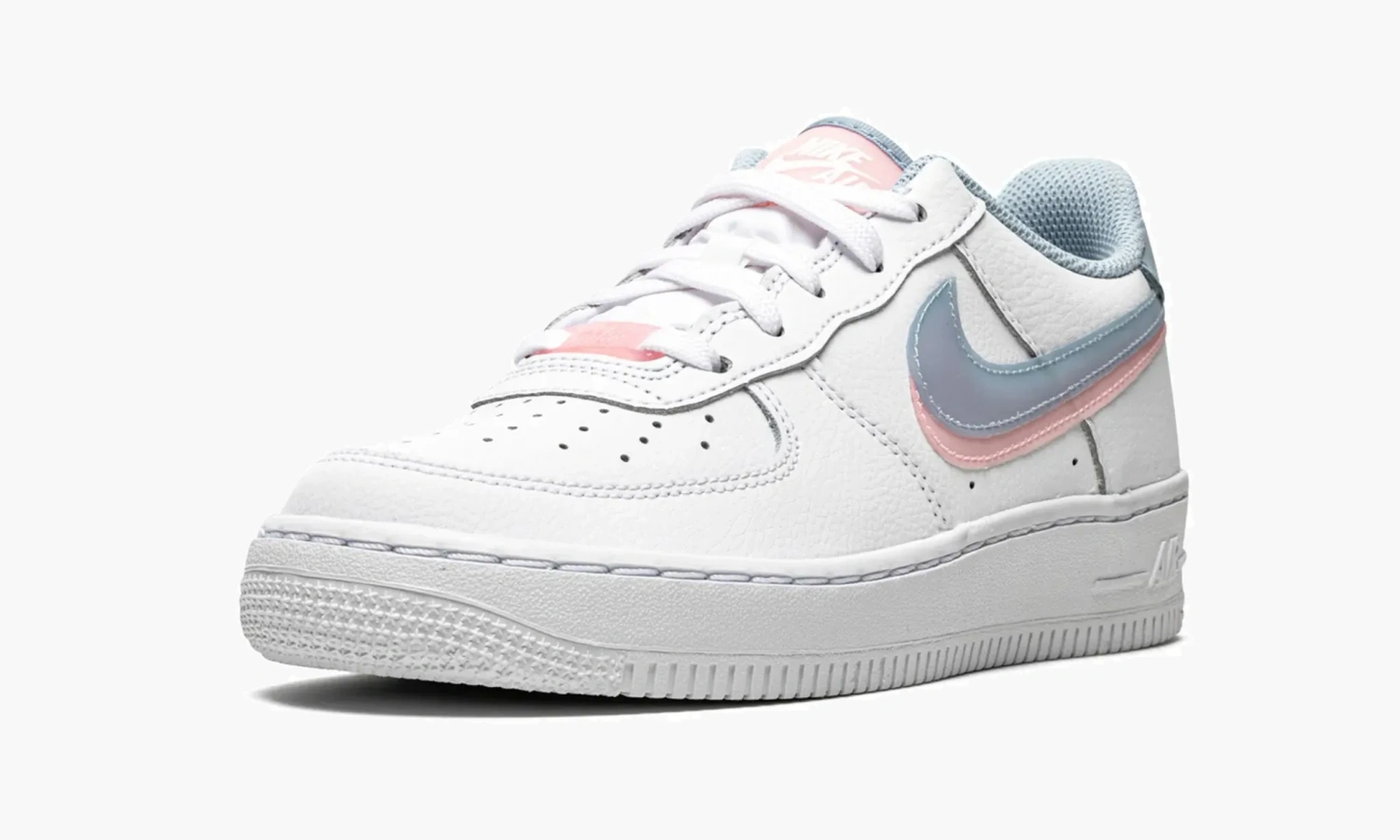 Air Force 1 LV8 GS "Double Swoosh - White / Blue / Pink" 