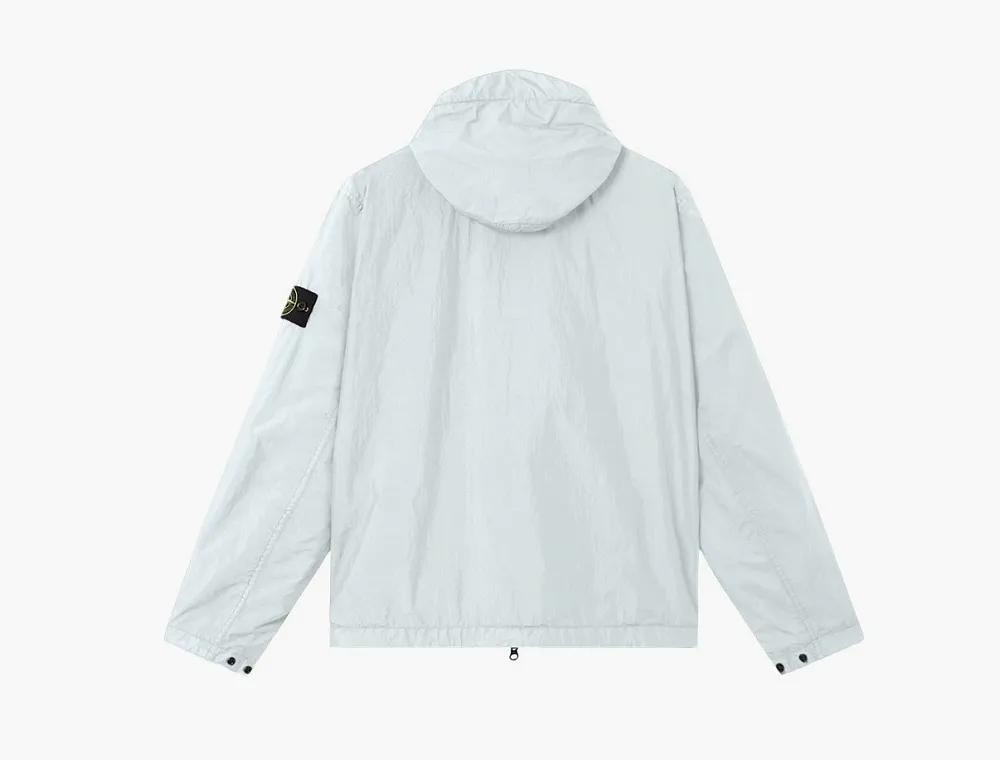 Stone Island Crinkle Reps NY Hooded Jacket Sky Blue