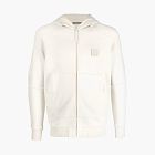 C.P. Company Logo Zip Hoodie Cream
