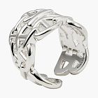 Hermes Large Chaine D'Ancre Enchainee Ring Sterling Silver