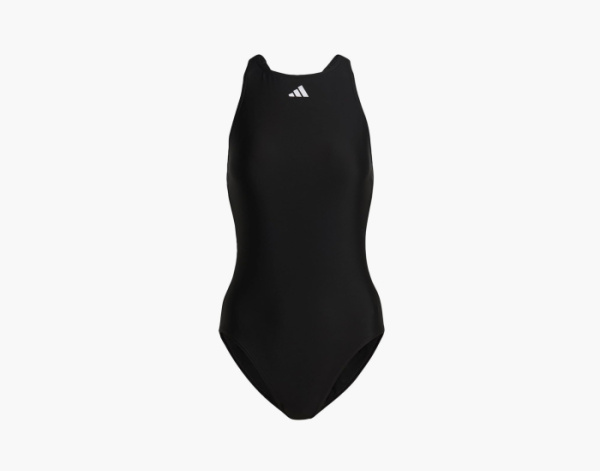 Adidas Solid Tape Suit Swimsuit Black/White 