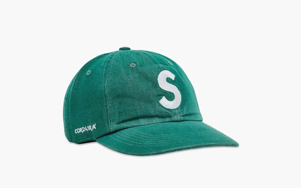 Supreme Cordura Denim S Logo 6-Panel Green