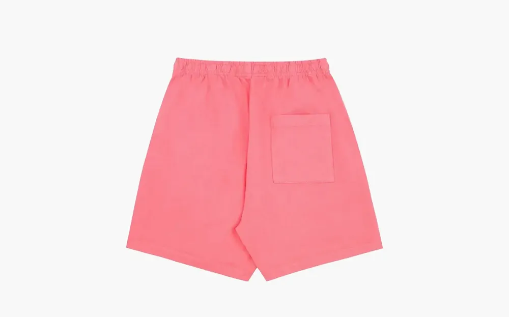 Sporty & Rich Bold Logo Gym Shorts Cotton Candy/White