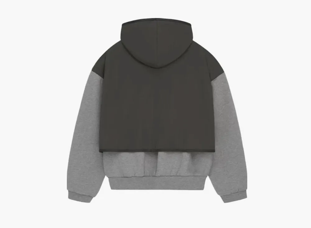 Fear of God Essentials Nylon Fleece Hooded Sweater Dark Heather Oatmeal/Ink 