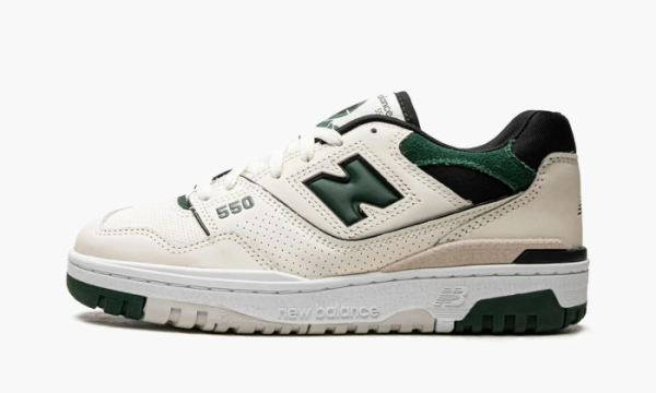 New Balance 550 Sea Salt - Pine Green 