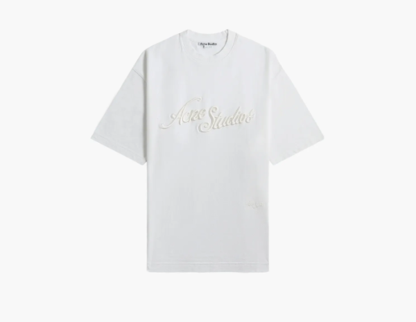 Acne Studios Logo T-Shirt Relaxed Fit Optic White 