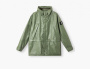Stone Island Light Leather Organza Hooded Jacket with Waterproof Details "Sage Green" 