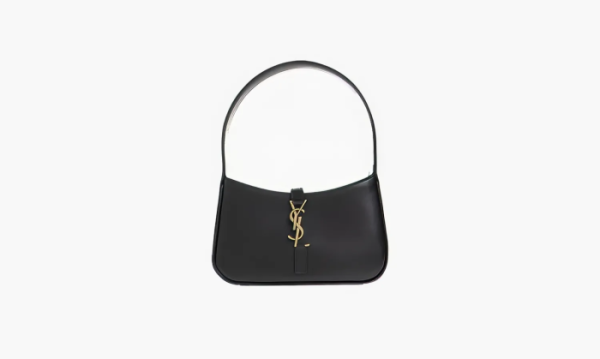Saint Laurent Le 5 A 7 Mini Hobo Bag In Smooth Leather Noir 