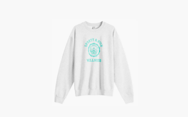 Sporty &amp; Rich Emblem Sweatshirt Heather Grey/Caribbean 