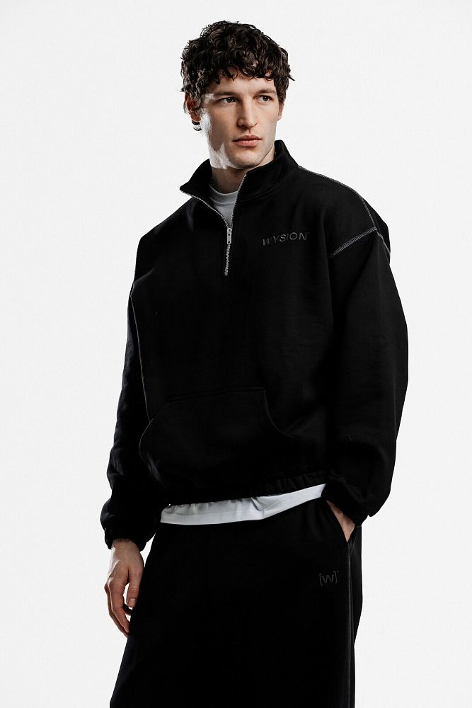 WYSION ZIP SWEATSHIRT ONYX BLACK