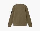 Stone Island Organic Cotton Waffle Fleece Crewneck Sweatshirt Military Green